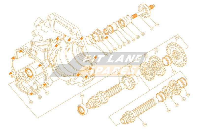 LAYSHAFT COMPONENTS Diagram